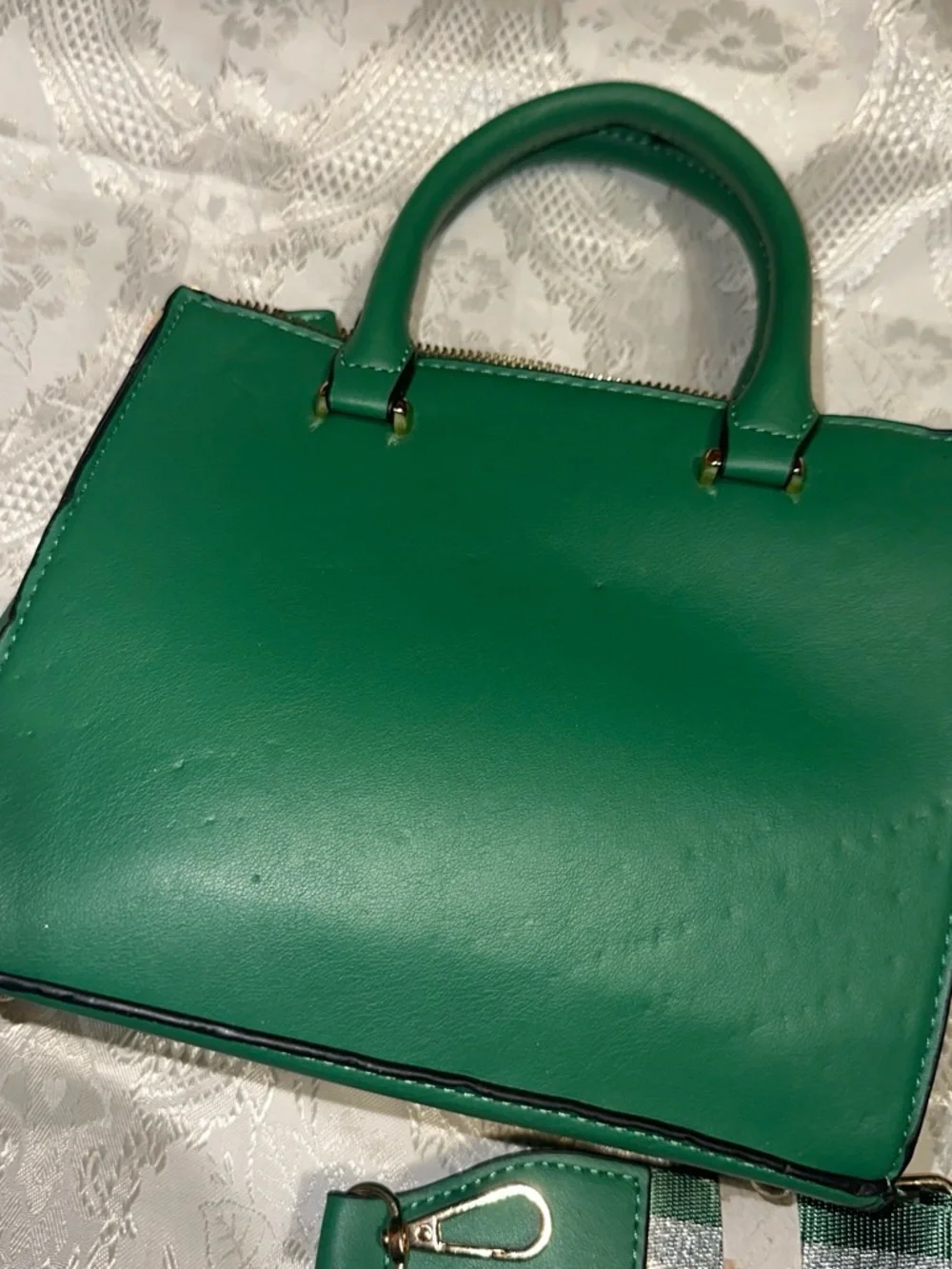 N/A green quilted